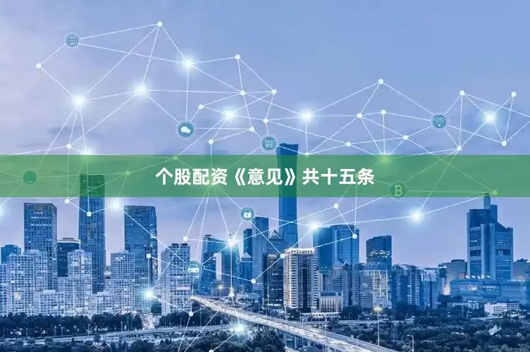 个股配资　　《意见》共十五条